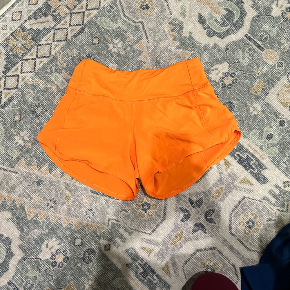 Lululemon Bright Orange Athletic Shorts